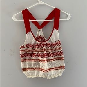 Urban outfitters embroidered crop top